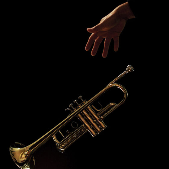 Trumpet and hand